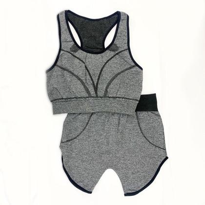 Imagem de Roupa Para Ginastica Academia Yoga Feminina Conjunto Short E Top Fitness