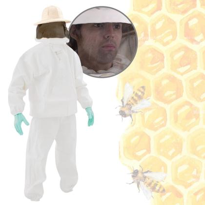 Imagem de Roupa para proteção de apicultor em tnt contra abelha protege ferrão ferroada abelha