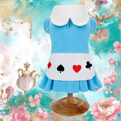 Imagem de Roupa pet fantasia vestido soft alice - azul p