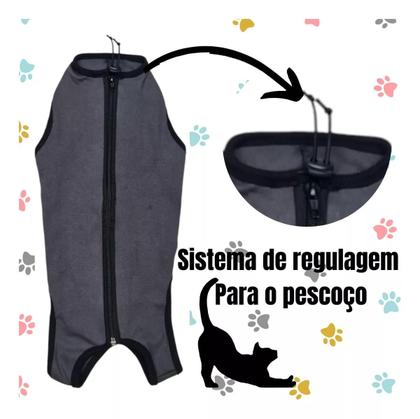 Imagem de Roupa Pós Cirúrgica operatória Gato Femea  Tamanhos 1, 2 e 3