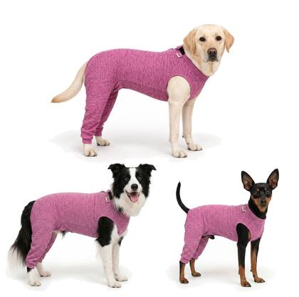 Imagem de Roupa Protetora Pós Cirúrgica Para Cachorro Corpo e Membros Posteriores Pernas Traseiras Tecido Dry Fit Com Proteção Solar