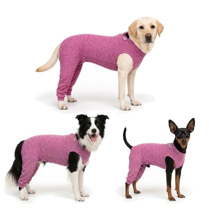 Imagem de Roupa Protetora Pós Cirúrgica Para Cachorro Corpo e Membros Posteriores Pernas Traseiras Tecido Dry Fit Com Proteção Solar