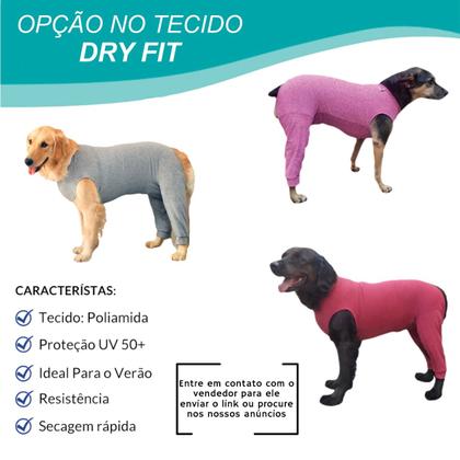 Imagem de Roupa Protetora Pós Cirúrgica Para Cachorro Membros Posteriores Pernas Traseiras