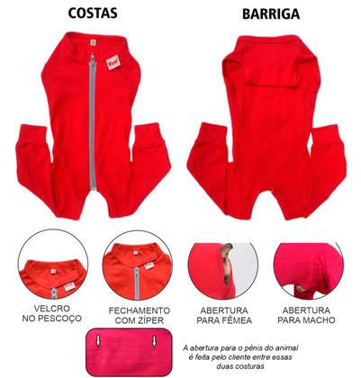 Imagem de Roupa Protetora Pós Cirúrgica Para Cachorro Membros Posteriores Pernas Traseiras