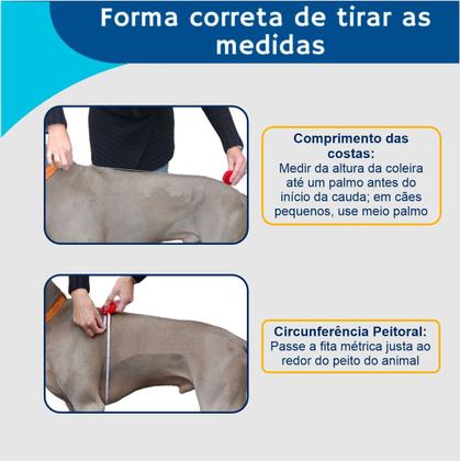 Imagem de Roupa Protetora Pós Cirúrgica Pet Específica Para Castração de Cão Macho  Tecido Dry Fit Com Proteção Solar