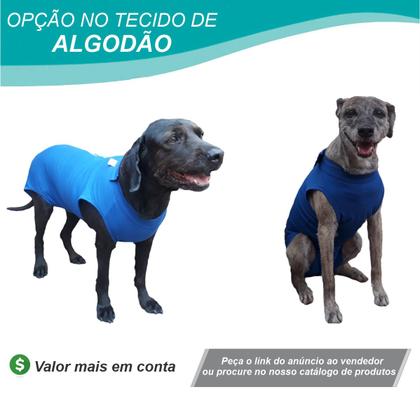 Imagem de Roupa Protetora Pós Cirúrgica Pet Específica Para Castração de Cão Macho  Tecido Dry Fit Com Proteção Solar