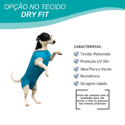 Imagem de Roupa Protetora Pós Cirúrgica Pet Específica Para Castração de Cão Macho