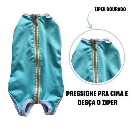 Imagem de Roupa Protetora Pós Cirúrgica Pet Macho Femea Fofodog Tam. 9 ao 12