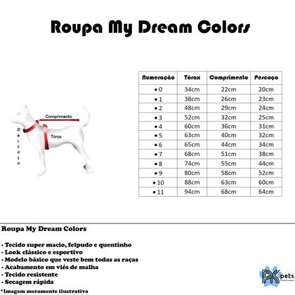 Imagem de Roupa Roupinha Blusa My Dream Color Pet Outono Inverno Cachorro Gato Pickorruchos - Médio