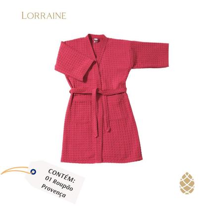 Imagem de Roupão Adulto Dhler Provença Liso Com Manga E Bolsos