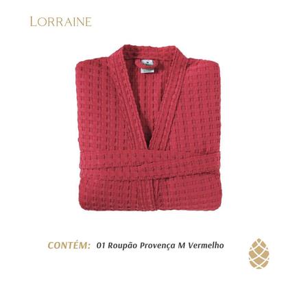 Imagem de Roupão Adulto Dhler Provença Liso Com Manga E Bolsos