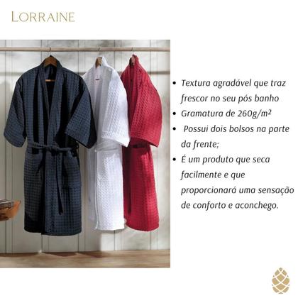 Imagem de Roupão Adulto Dhler Provença Liso Com Manga E Bolsos