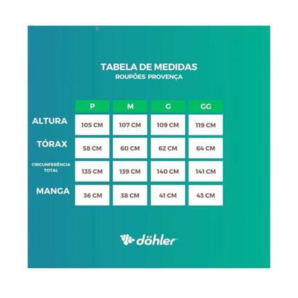 Imagem de Roupão Adulto Dhler Provença Liso Com Manga E Bolsos