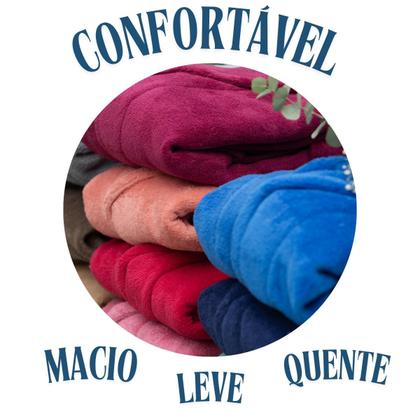 Imagem de Roupão Adulto Extra Macio Soft Unissex com Faixa e Bolso Tamanho G Camesa