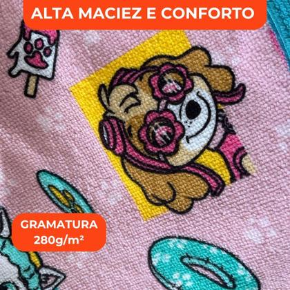 Imagem de Roupão Aveludado Lepper Estampado Personagens Infantil Patrulha Canina Menina M
