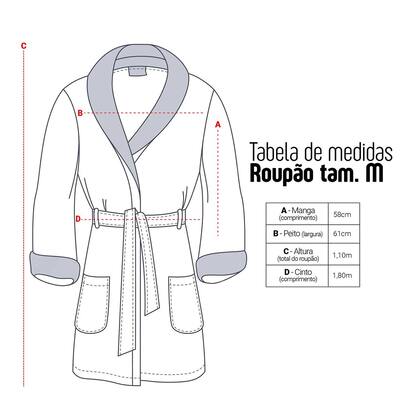 Imagem de Roupão Buettner Masculino Microfibra Jacquard 100% Poliéster Artico Kimono Tamanho(M) Marinho