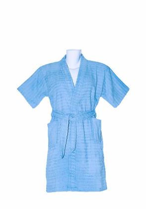 Imagem de Roupão de Banho Briza Atoalhado Infantil 100% Algodão Manga Curta (4012)  Salmão  Tam 6