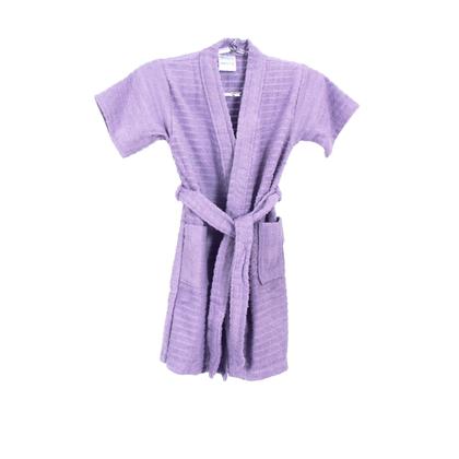 Imagem de Roupão de Banho Briza Atoalhado Juvenil 100% Algodão Manga Curta (4013)    Lilás  Tam 14
