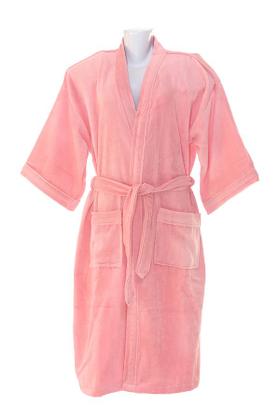 Imagem de Roupão de Banho Briza Veludo Adulto 100% Algodão Manga Curta (3008)  Azul  Tam GG