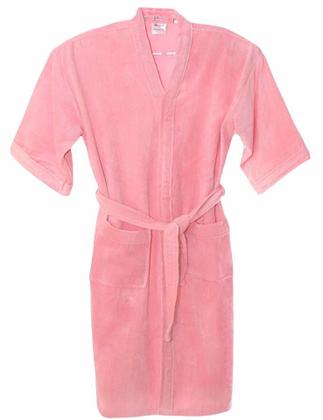 Imagem de Roupão de Banho Briza Veludo Juvenil 100% Algodão Manga Curta Rosa (3013) Tam 12