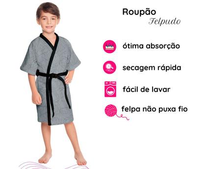 Imagem de Roupão De Banho Infantil Menino PlayStation P Aveludado 4-6 anos