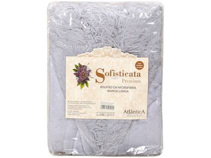 Imagem de Roupão de Inverno Atlântica Sofisticata Premium Feminino de Microfibra Hortência