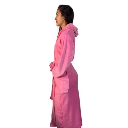 Imagem de Roupão de microfibra fleece - com capuz - Drozzy 