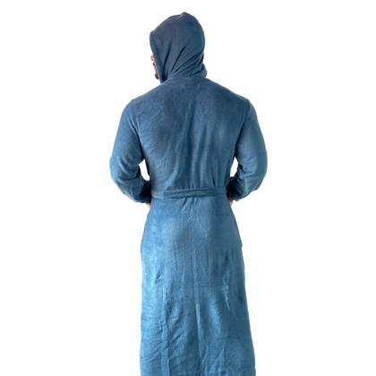 Imagem de Roupão de microfibra fleece - com capuz - Drozzy 