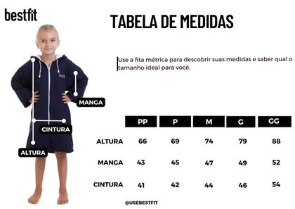 Imagem de Roupão De Natação Infantil Best Fit Azul Marinho