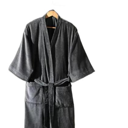 Imagem de Roupão Dohler Velour Adulto Af958 Grafite Tamanho Gg Algodão