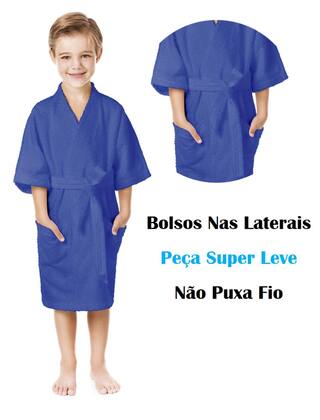 Imagem de Roupão Felpudo Infantil Quimono Confetti Menino