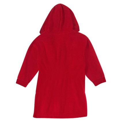 Imagem de Roupão Infantil Atoalhado com Capuz  Vermelho Tip Top