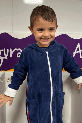 Imagem de Roupão Infantil Atoalhado Manga Longa com Zíper - Ref 930