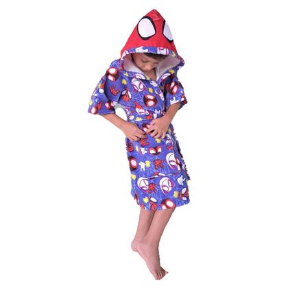 Imagem de Roupão infantil com capuz Quimono Aveludado verso Atoalhado Lepper