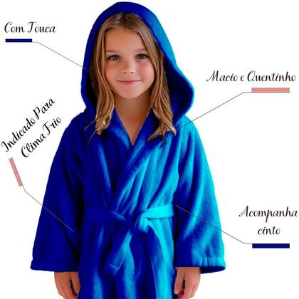 Imagem de Roupão Infantil Com Capuz Soft Extra Macio Unissex