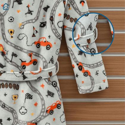 Imagem de Roupão Infantil Menino e Menina Microfibra Plush Frio Inverno Super Macio Com Bolso Várias Estampas