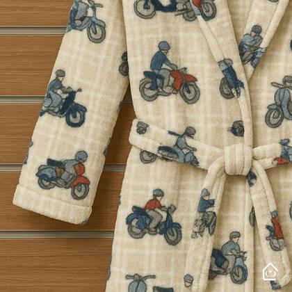 Imagem de Roupão Infantil Menino e Menina Microfibra Plush Frio Inverno Super Macio Com Bolso Várias Estampas