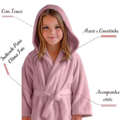 Imagem de Roupão Infantil Soft Quentinho Para Menina (o) C/ Cinto