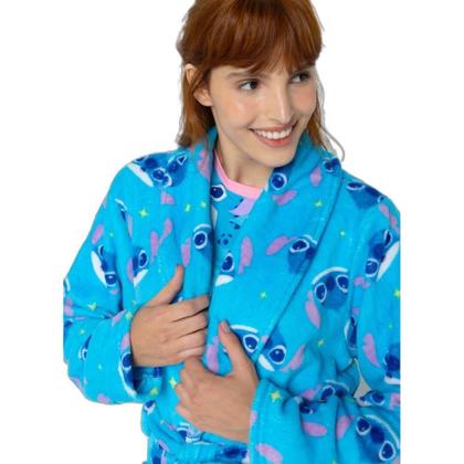Imagem de Roupão Manga Longa Soft Feminino Stitch - Puket