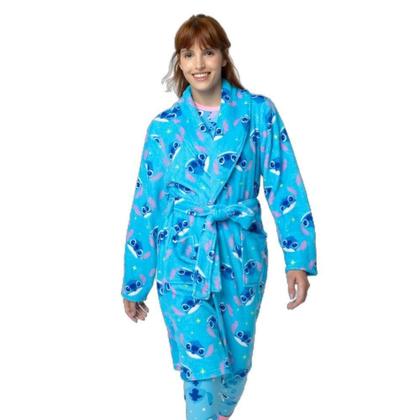 Imagem de Roupão Manga Longa Soft Feminino Stitch - Puket