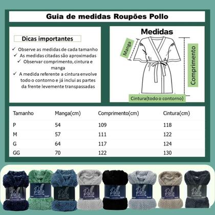 Imagem de Roupão Masculino Plush Pollo Flannel Manga Longa Macio Appel Tamanho:GCor:Azul - Porto