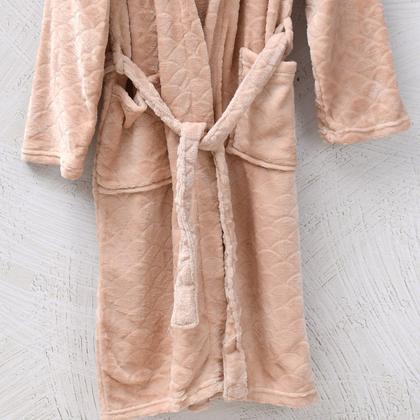 Imagem de Roupão Microfibra Flannel P Extra Macio Cinza Rock - Tessi