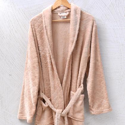 Imagem de Roupão Microfibra Flannel P Extra Macio Cinza Rock - Tessi