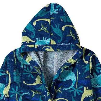 Imagem de Roupão Praia Infantil Atoalhado com Capuz Dino Floresta Marinho Tip Top