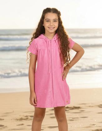 Imagem de Roupão Rose Liso Pink Siri Kids