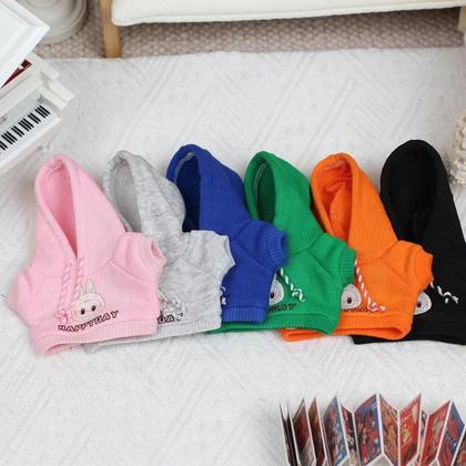 Imagem de Roupas De Boneca Labubu De 17 Cm Com Capuz Jeans Moletom Com Batimentos Cardíacos Acessórios Para