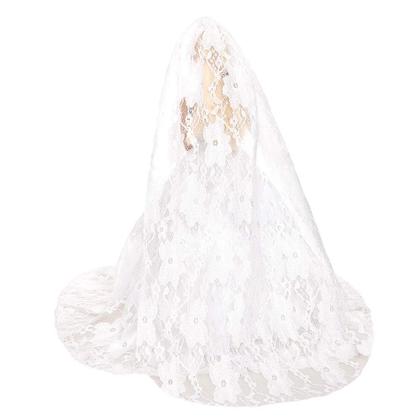 Imagem de Roupas de boneca Vestido de noiva branco BARWA com véu para boneca de 11,5 polegadas