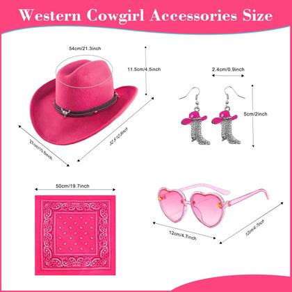 Imagem de Roupas de cowgirl Dwieey para meninas e crianças, 6 peças de Halloween 11-12 T