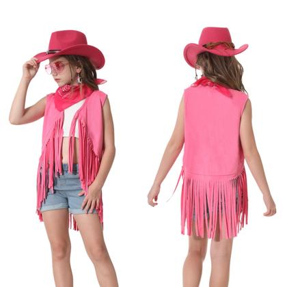 Imagem de Roupas de cowgirl Dwieey para meninas e crianças, 6 peças de Halloween 11-12 T