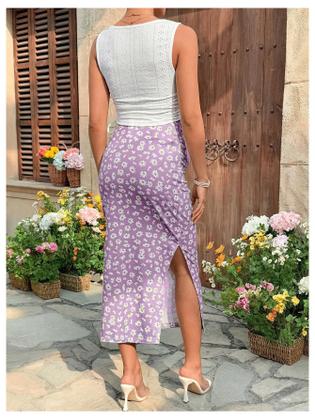 Imagem de Roupas de maternidade Milumia Eyelet, regata franzida com saia floral